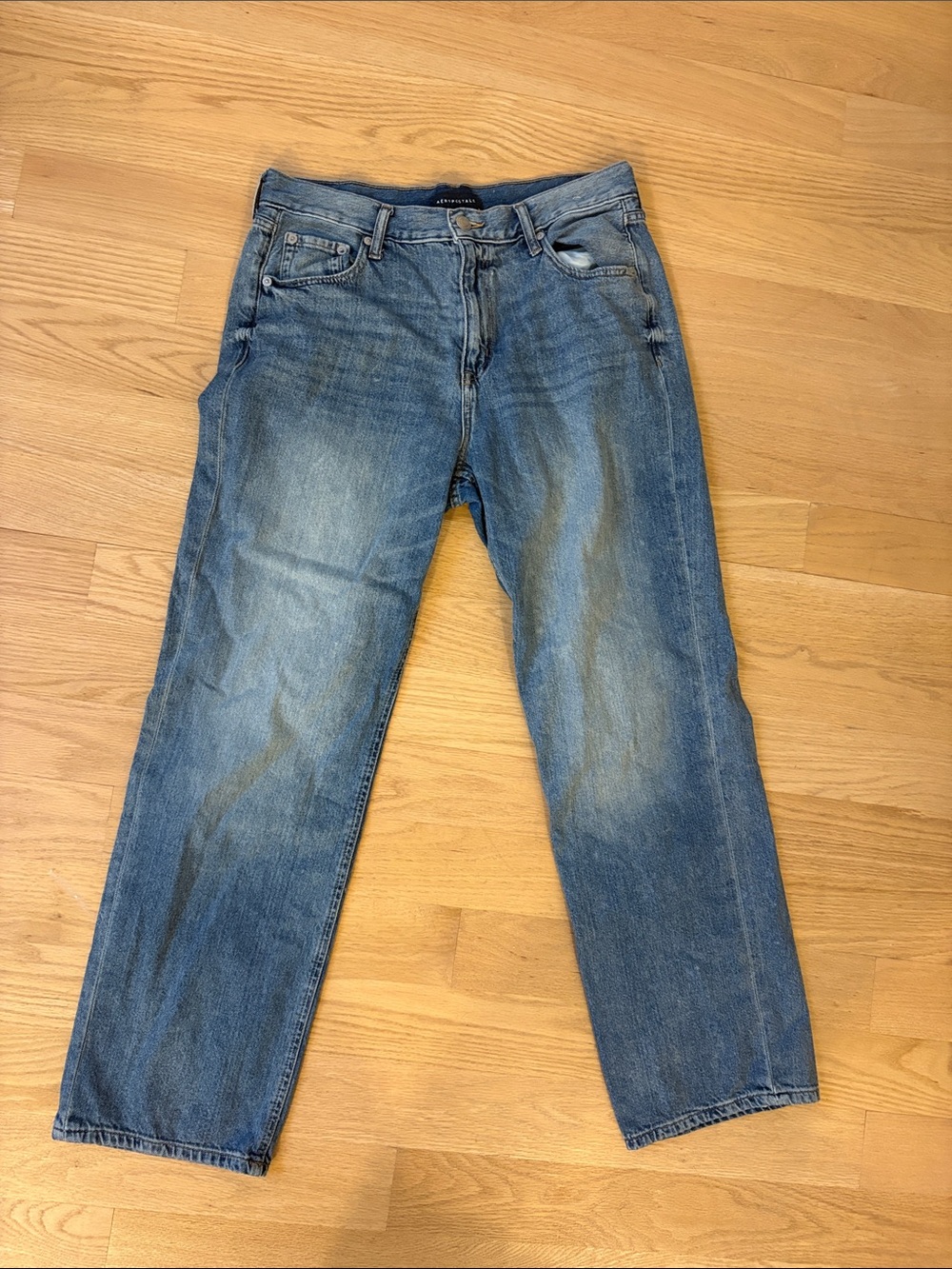 Aeropostale Women's High-Rise Jeans in Blue Wash